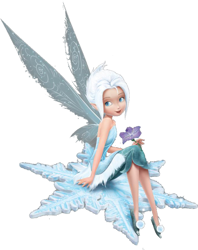 Frosty Fairy Sittingon Ice Flower