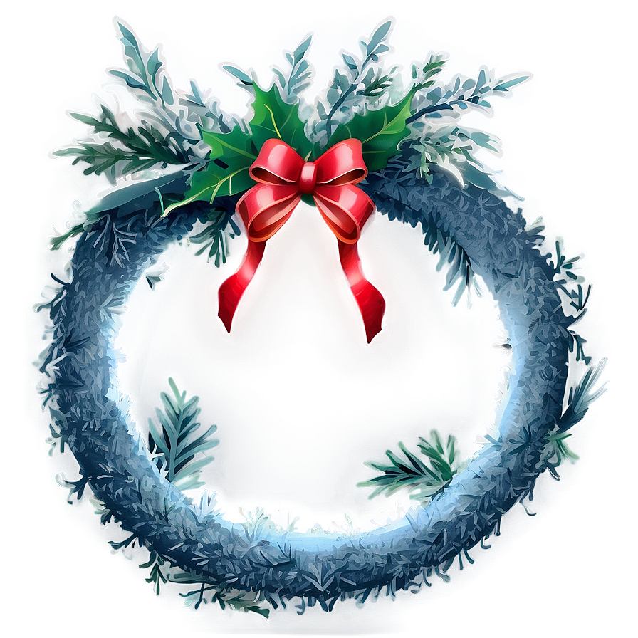 Frosty Holiday Wreath Png Tgt