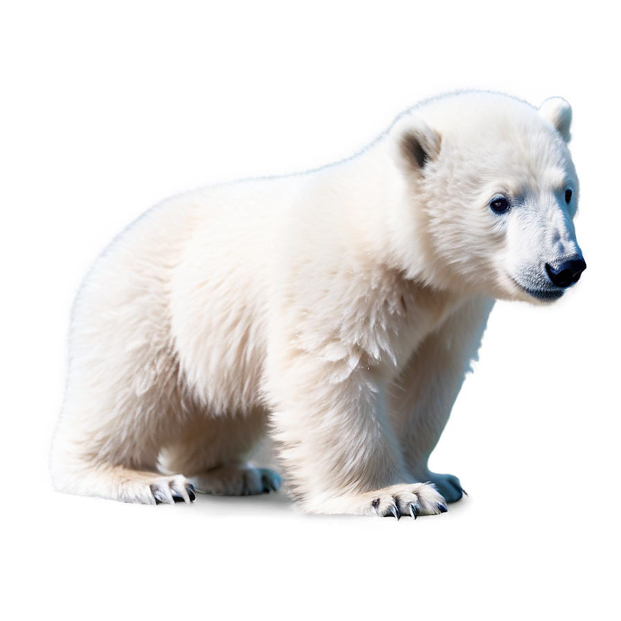 Frosty Polar Bear Cub Png 19