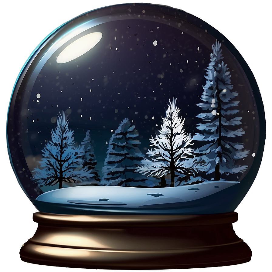 Frosty Snow Globe Scene Png 91