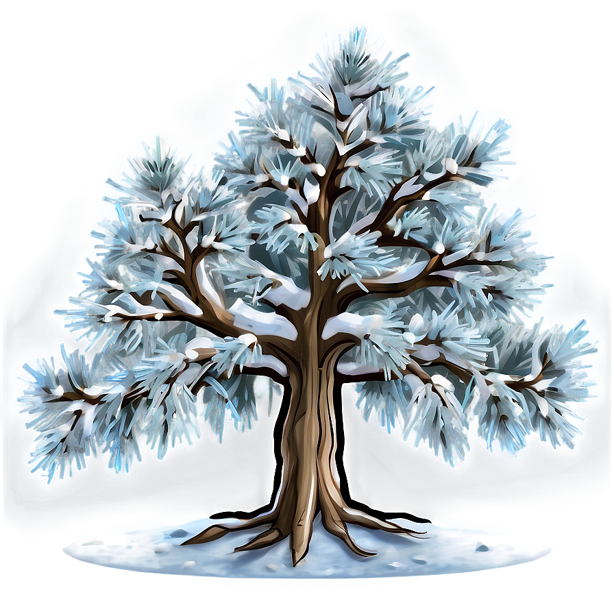 Frosty Snow Tree Png Byr23