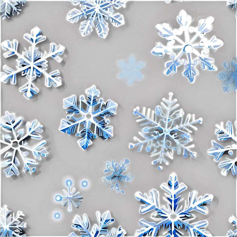 Frosty Snowflakes Pattern Png Gnf