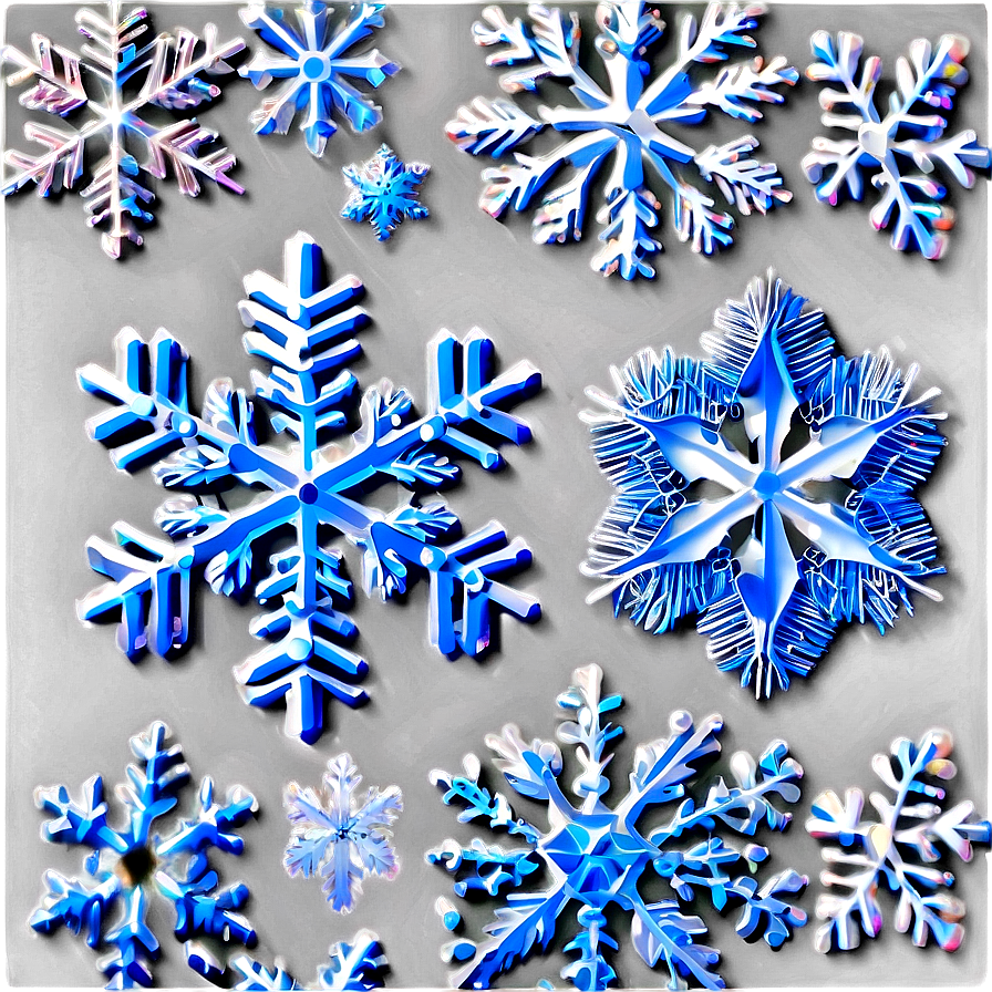 Frosty Snowflakes Pattern Png Pxn75