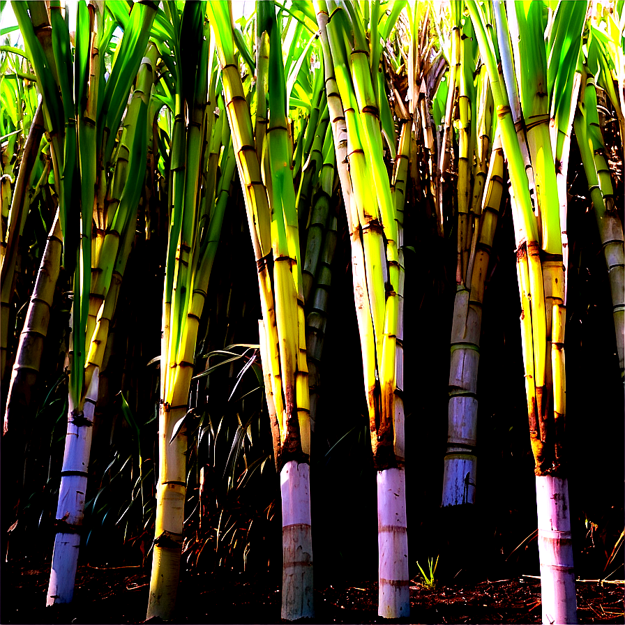 Frosty Sugarcane Field Morning Png Mts