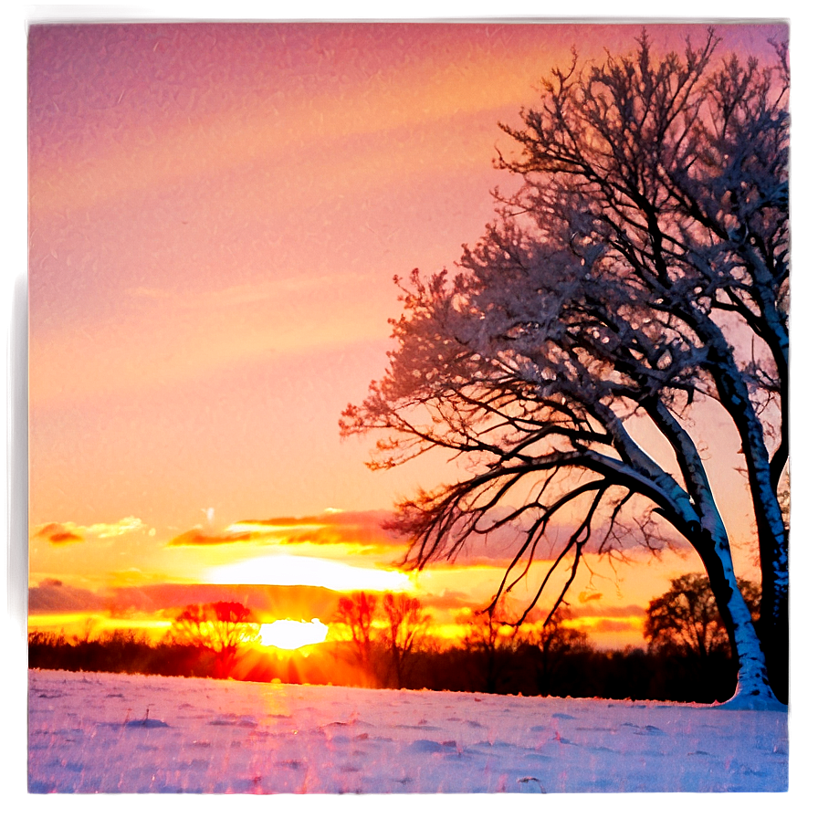 Frosty Winter Sunset Png Ccb72