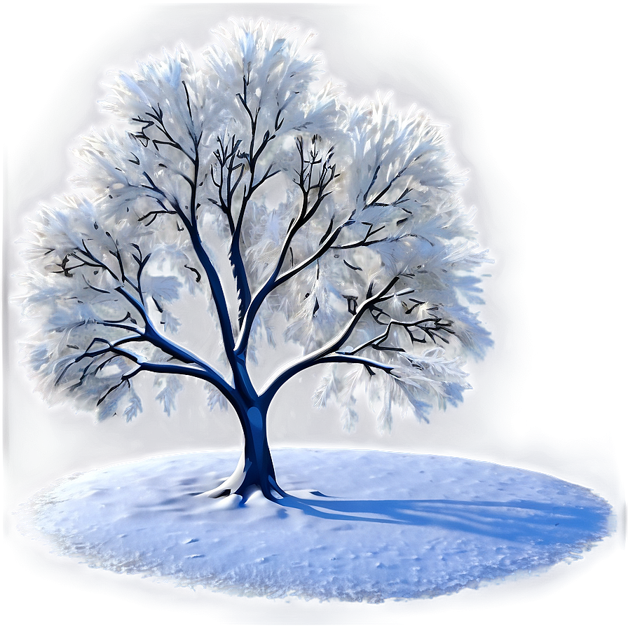 Frosty Winter Trees Landscape Png Qae71