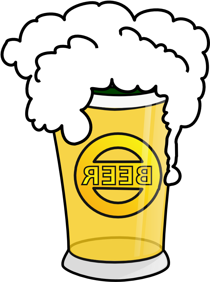 Frothy Beer Glass Cartoon