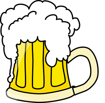 Frothy Beer Mug Cartoon