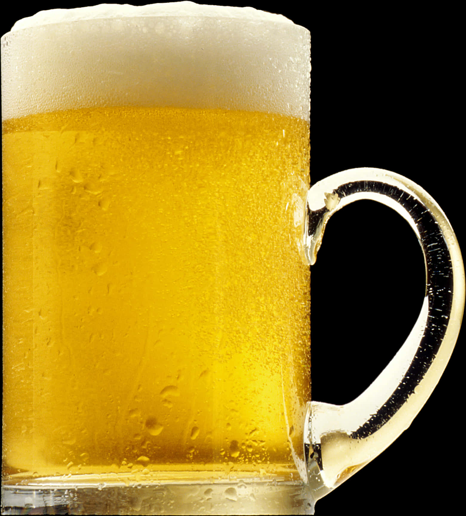 Frothy Beer Mug Closeup