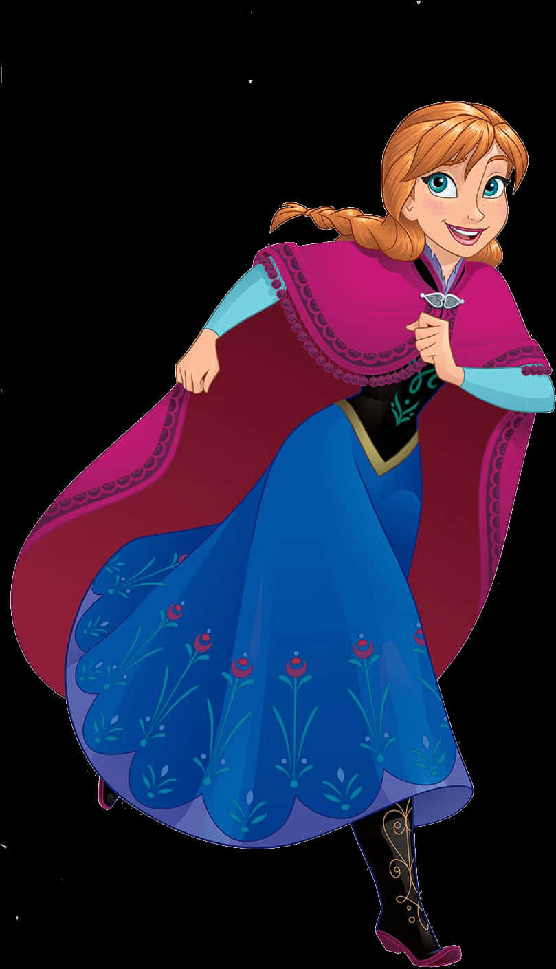 Frozen Anna Smiling Character Art