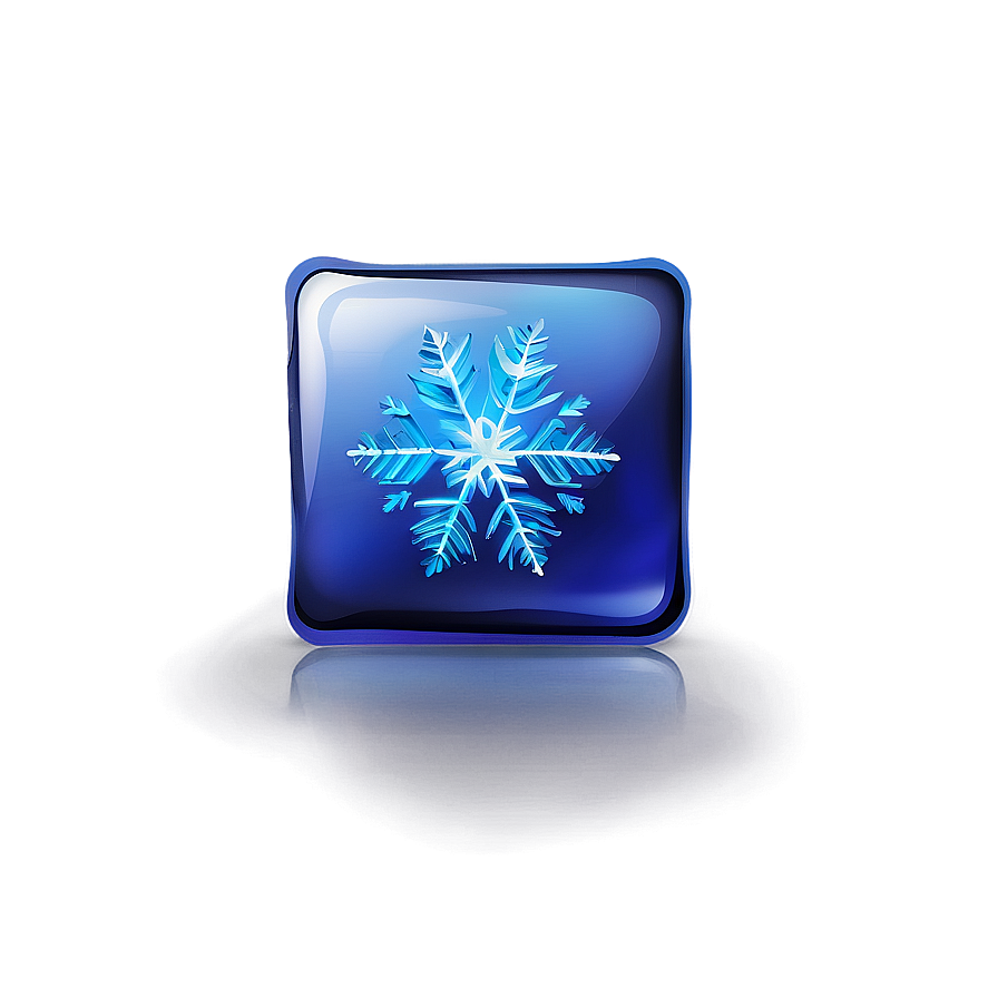 Frozen Blue Square Icon Png 61