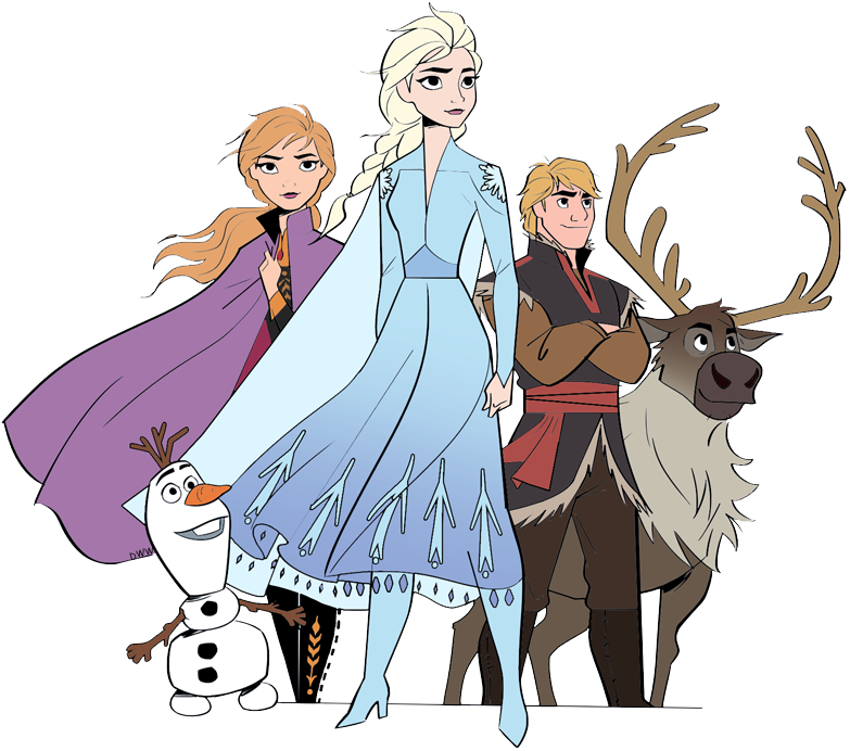 Frozen Characters Group Illustration