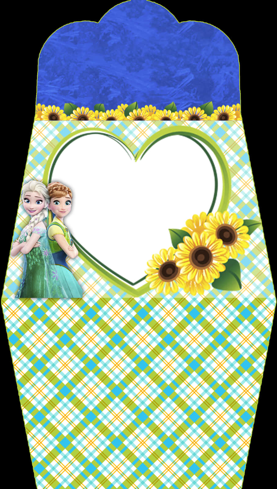 Frozen Elsa Anna Heart Frame