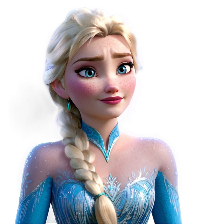 Frozen Elsa's Fearless Face Png 05032024