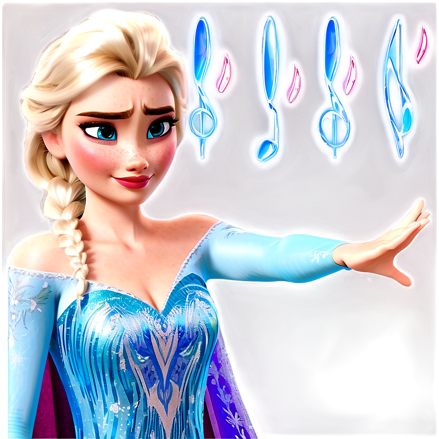 Frozen Elsa's Powerful Singing Png 06272024