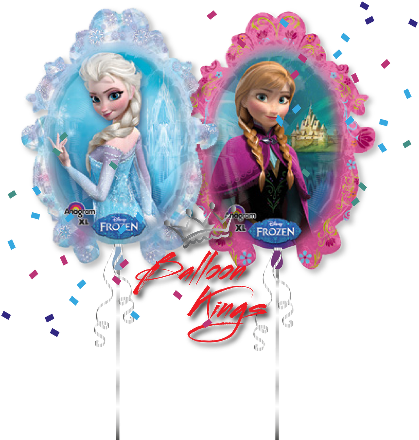 Frozen Elsaand Anna Balloon Designs