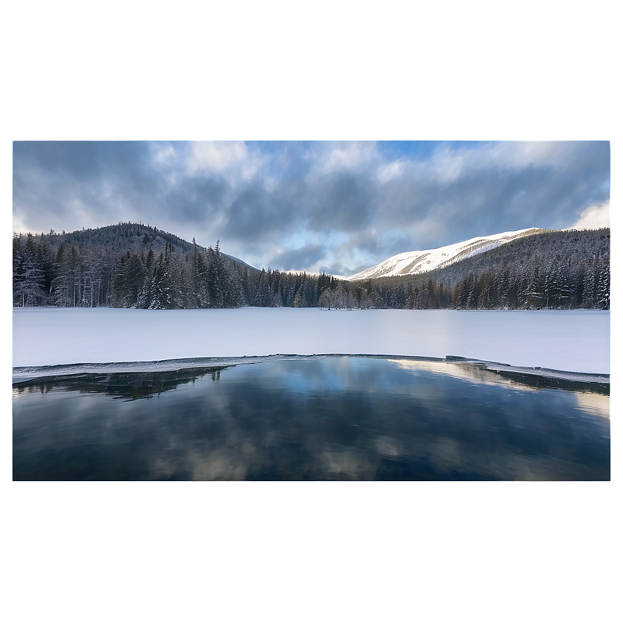 Frozen Lake In Winter Png Pfw79