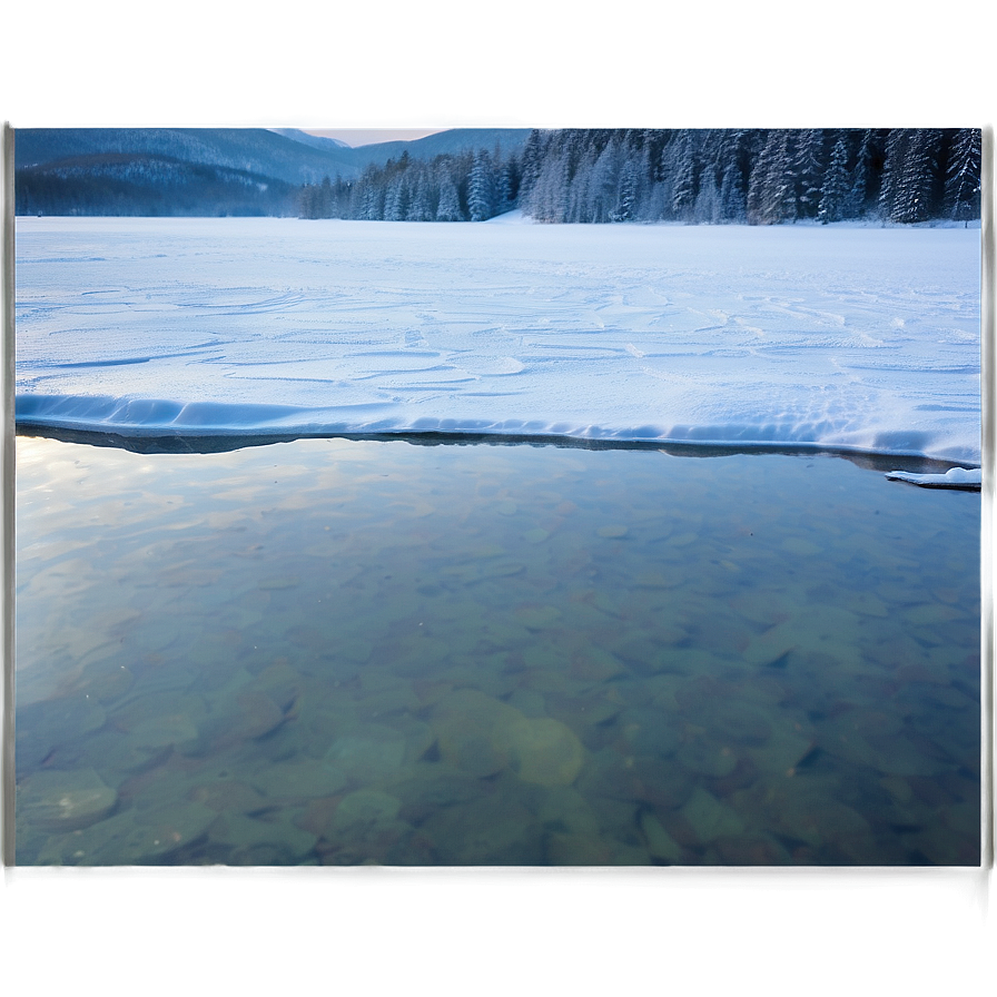 Frozen Lake Scenery Png Xxu14