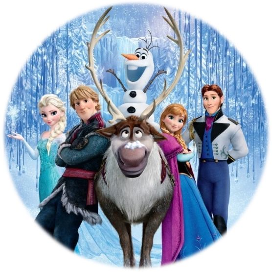 Frozen Movie Charactersin Winter Backdrop