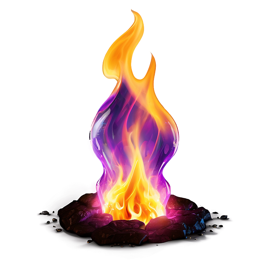 Frozen Purple Flame Png Bde