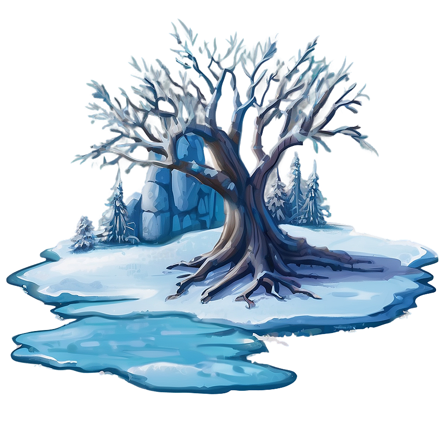 Frozen Winter Landscape Png 06272024