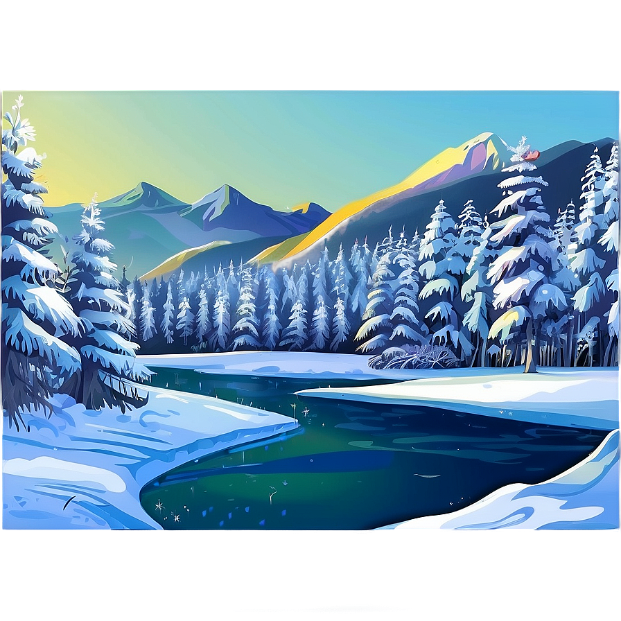 Frozen Winter Landscape Png 49