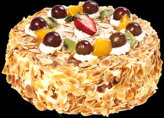 Fruit Almond Topped Cake