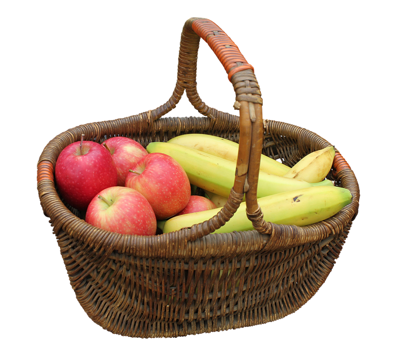 Fruit Basket Fullof Applesand Bananas.png