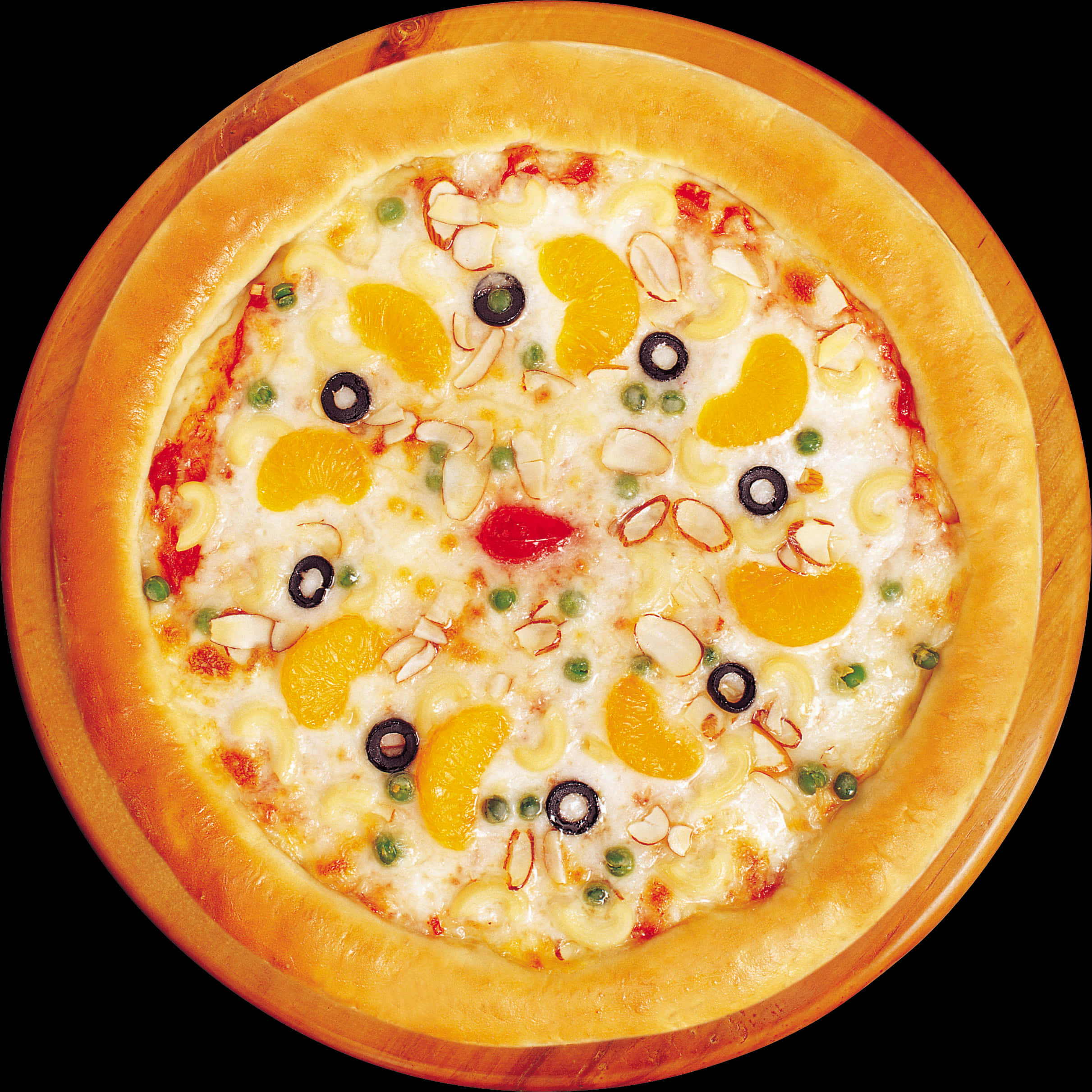 Fruitand Olive Topped Pizza