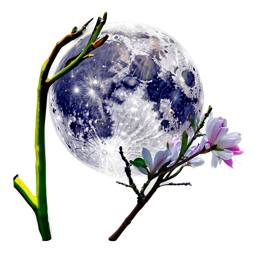 Full Moon Spring Bloom Png 05242024