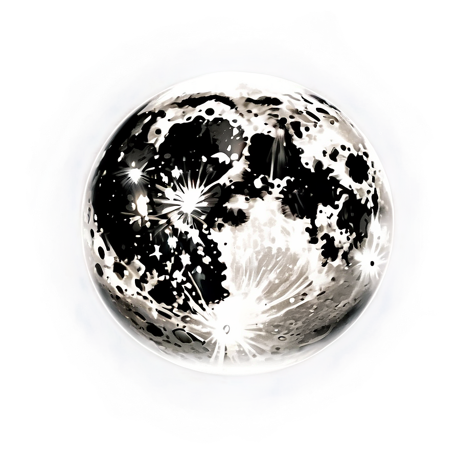 Full Moon Surface Glowing Png Xhx