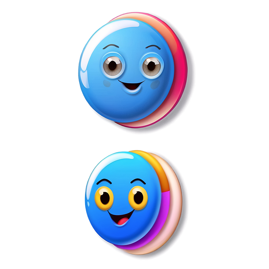 Fun Blue Emojis Png Selection Pvw24