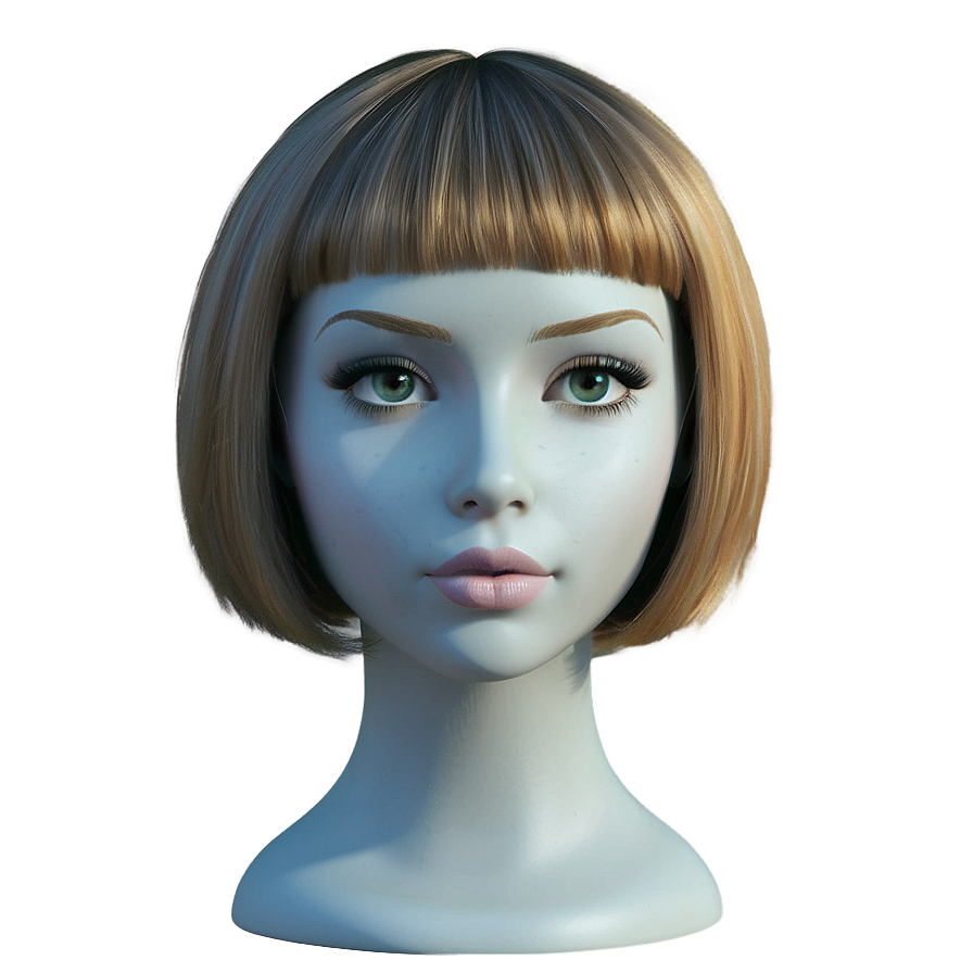 Funky Bob Hairstyle Png 06252024