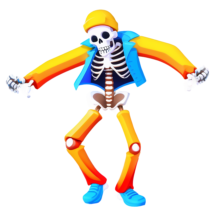 Funky Skeleton Dancing Clipart Png 06282024