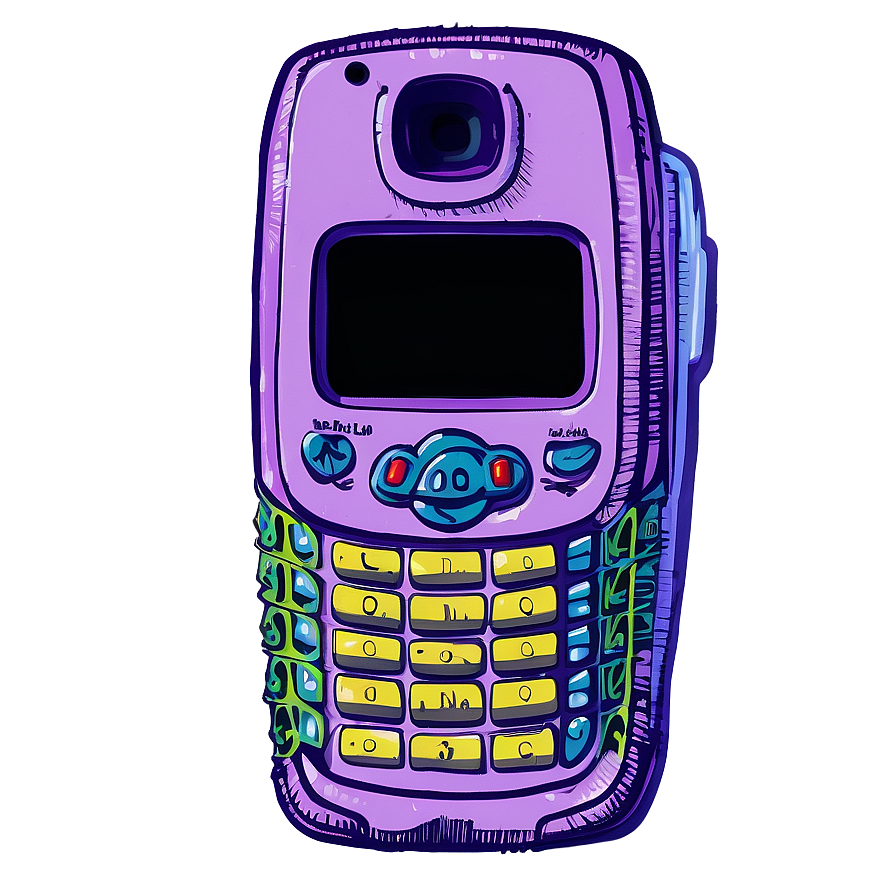 Funky Y2k Mobile Phone Png Pck