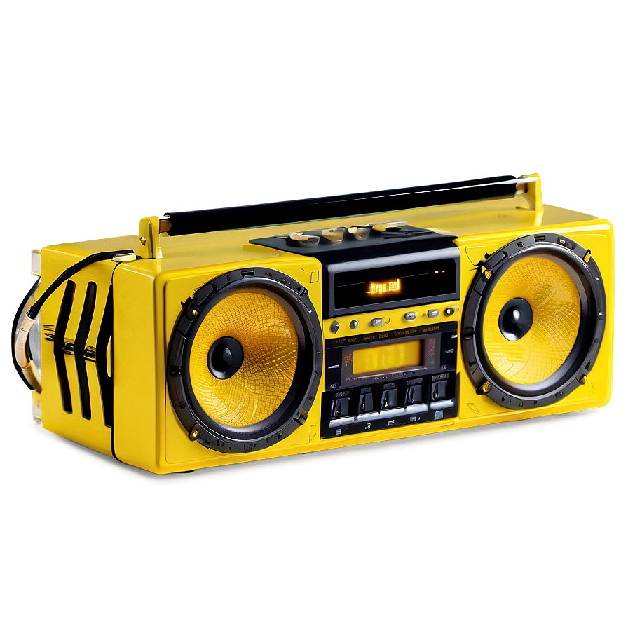 Funky Yellow Boombox Png 54