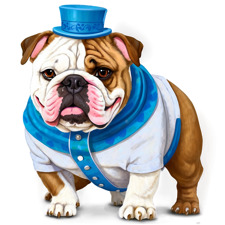 Funny Bulldogs Dressed Up Png Aom