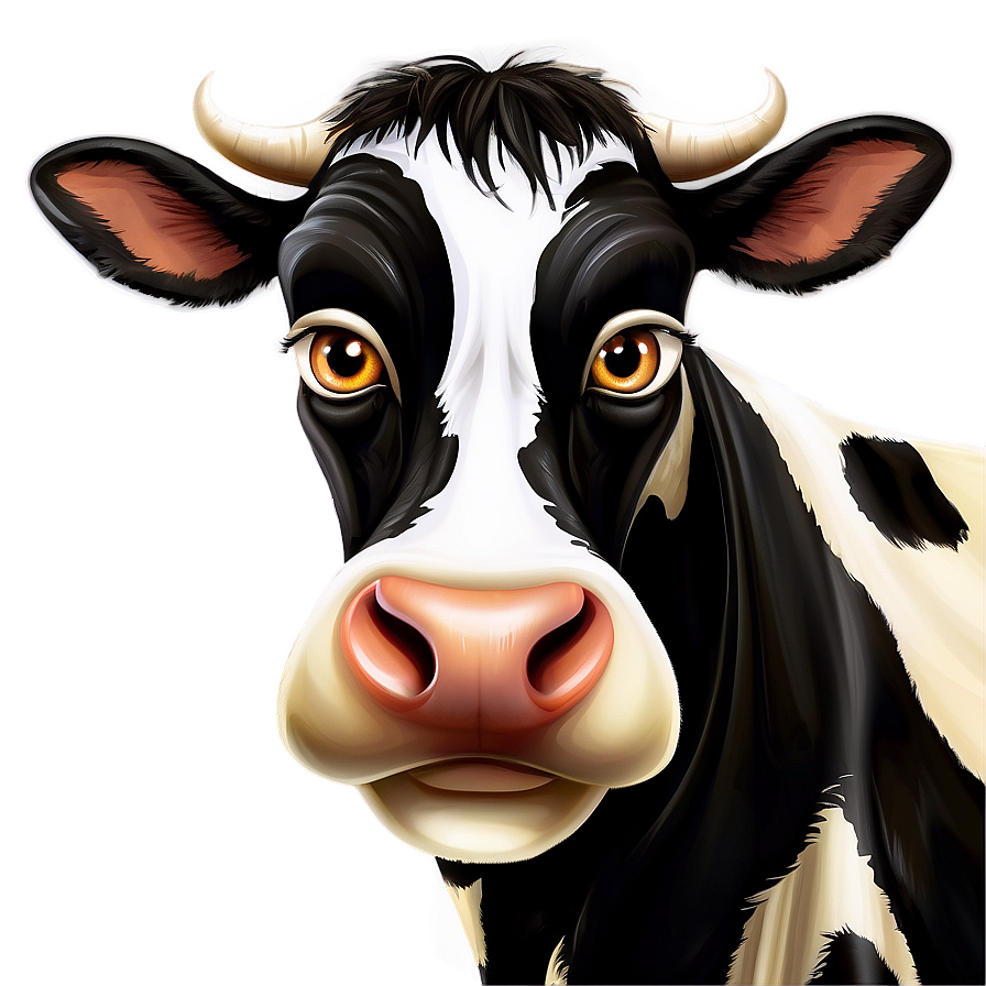 Funny Cow Face Cartoon Png 06212024