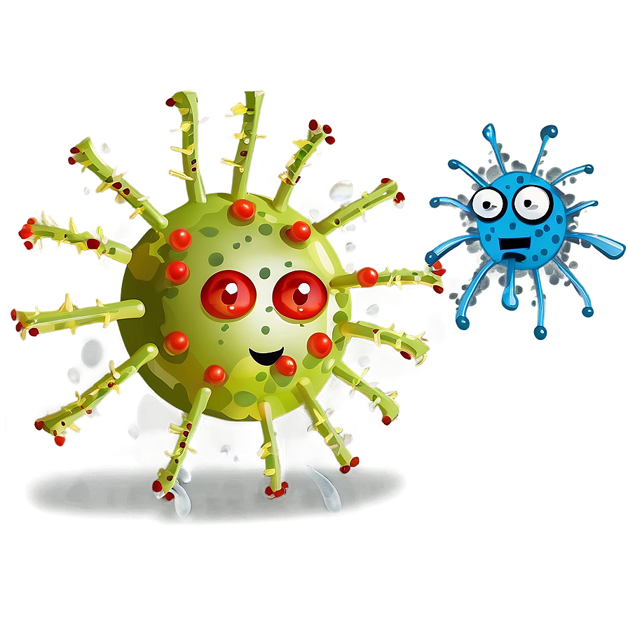 Funny Virus Cartoon Image Png 06282024