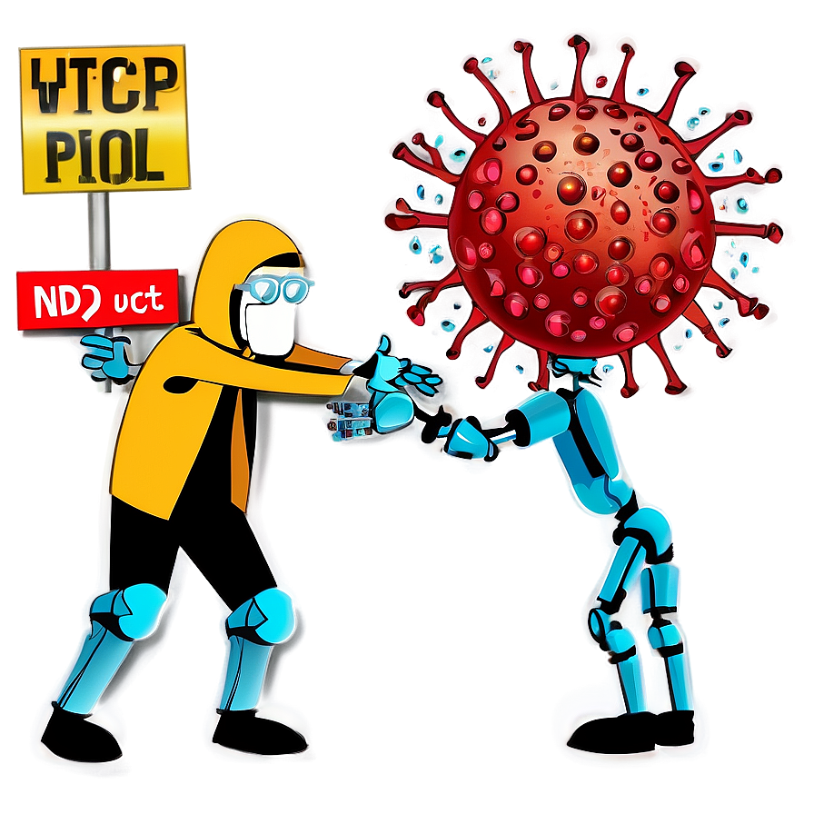 Funny Virus Cartoon Image Png Kao