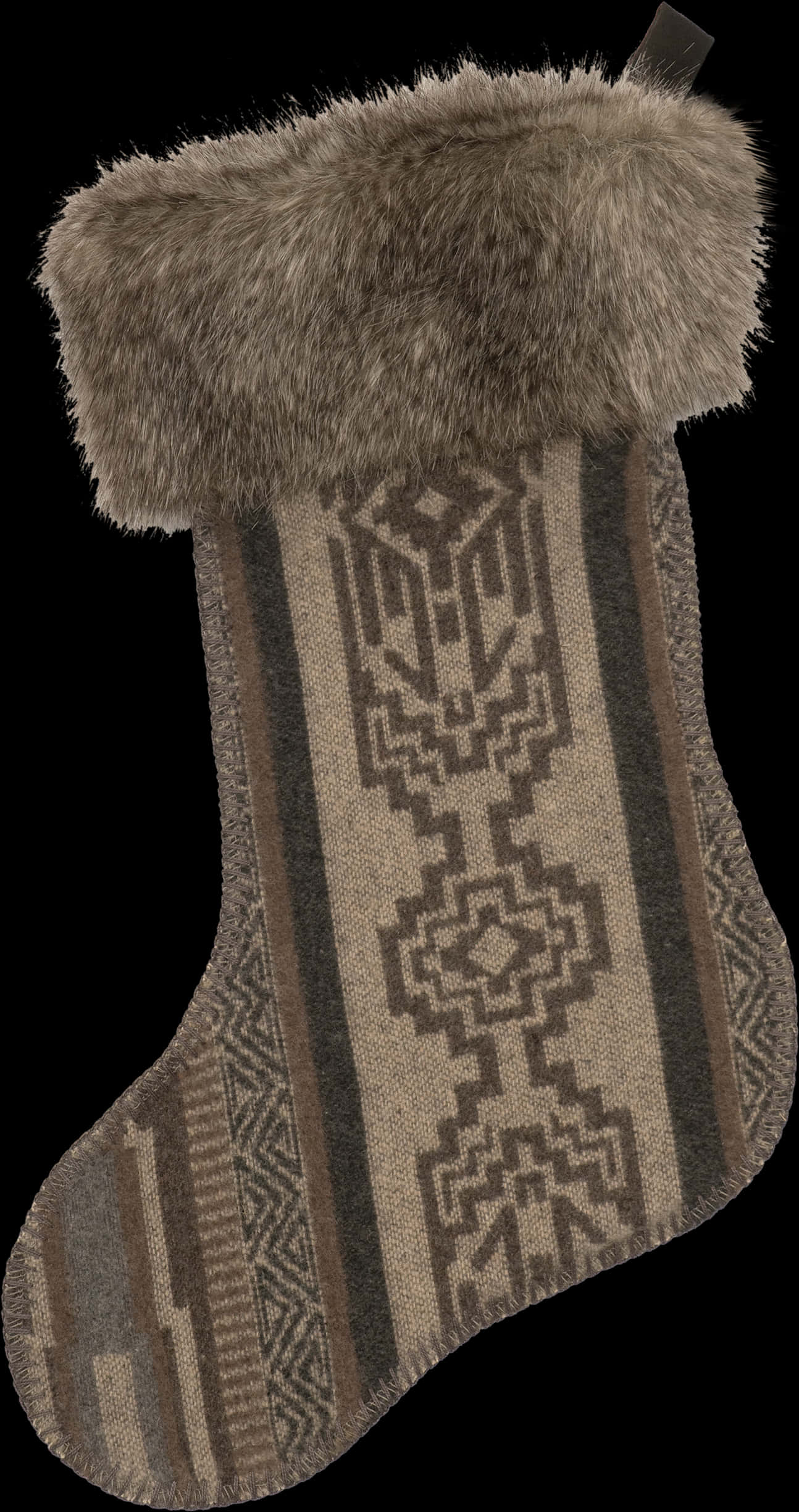 Fur Trimmed Christmas Stocking