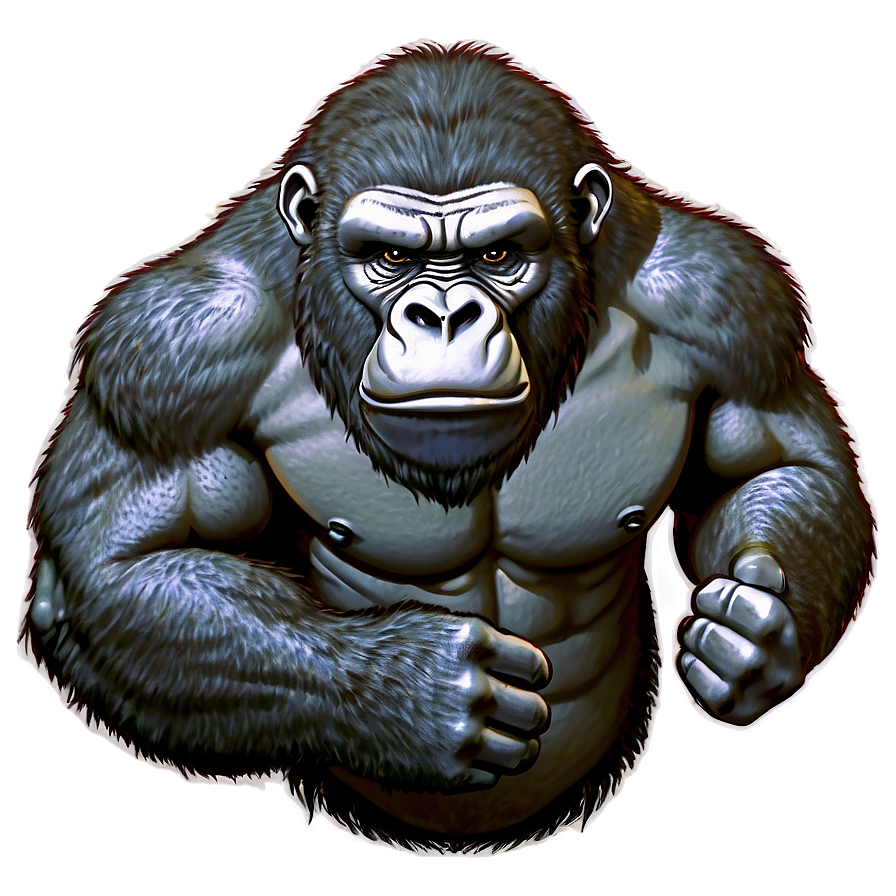 Furious Gorilla Cartoon Png 06252024