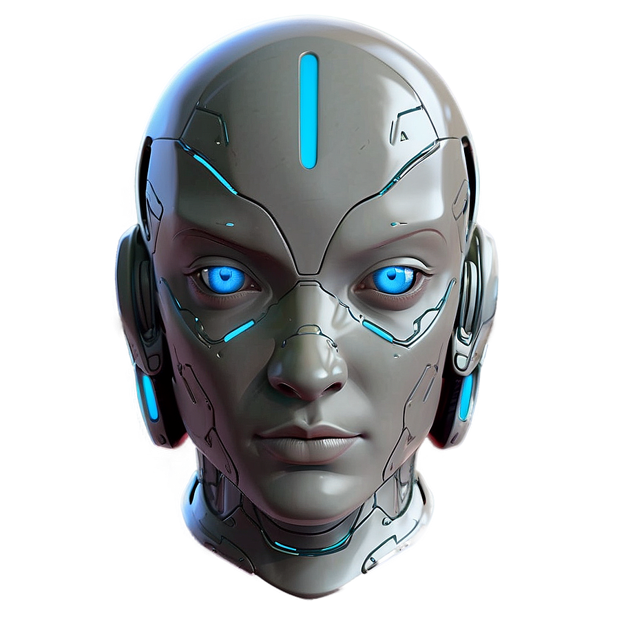 Futuristic Anime Head Concept Png 30