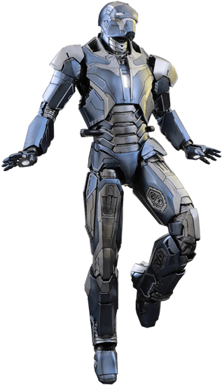 Futuristic Armored Figure Pose