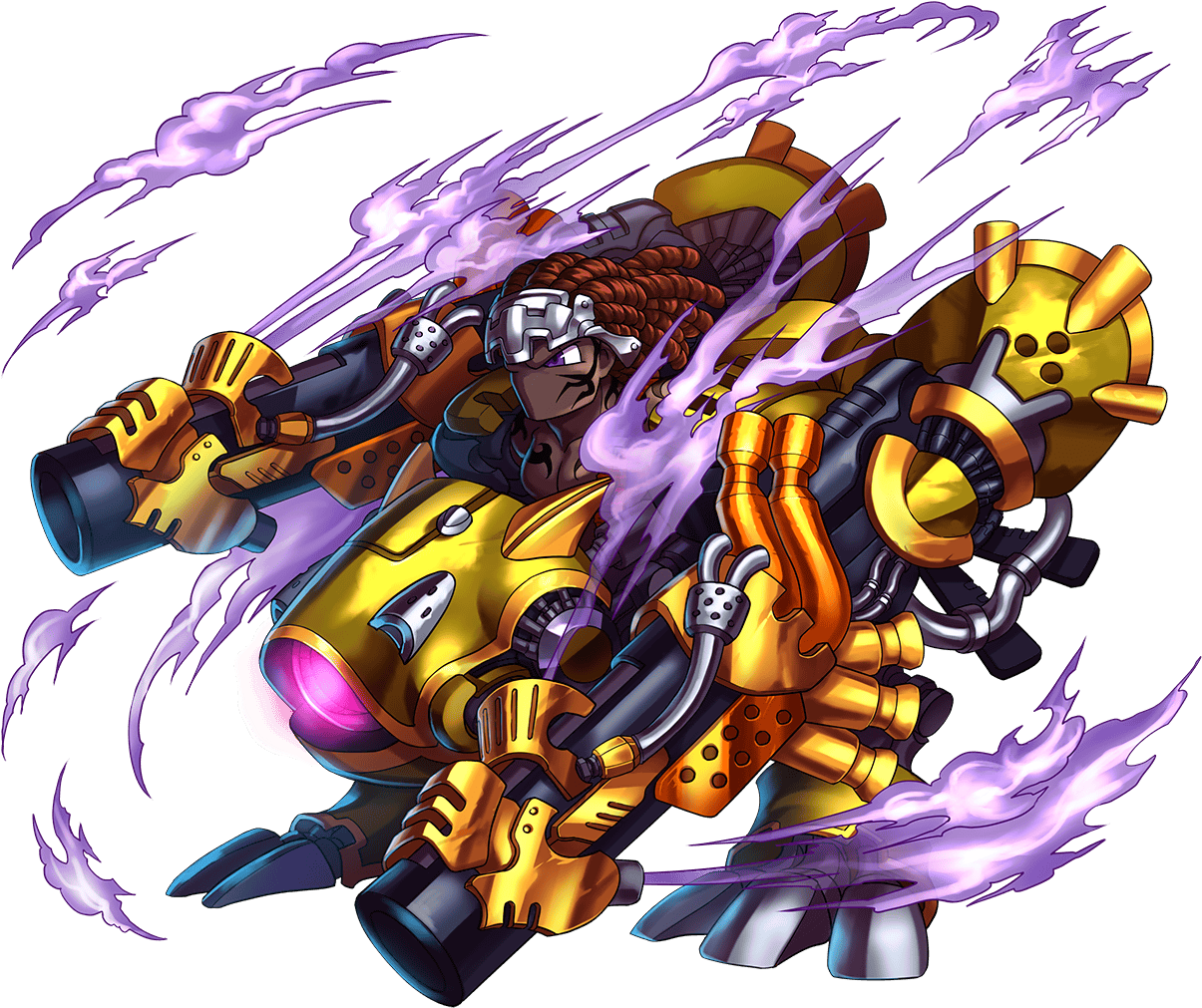 Futuristic Armored Warrior Energy Blaze