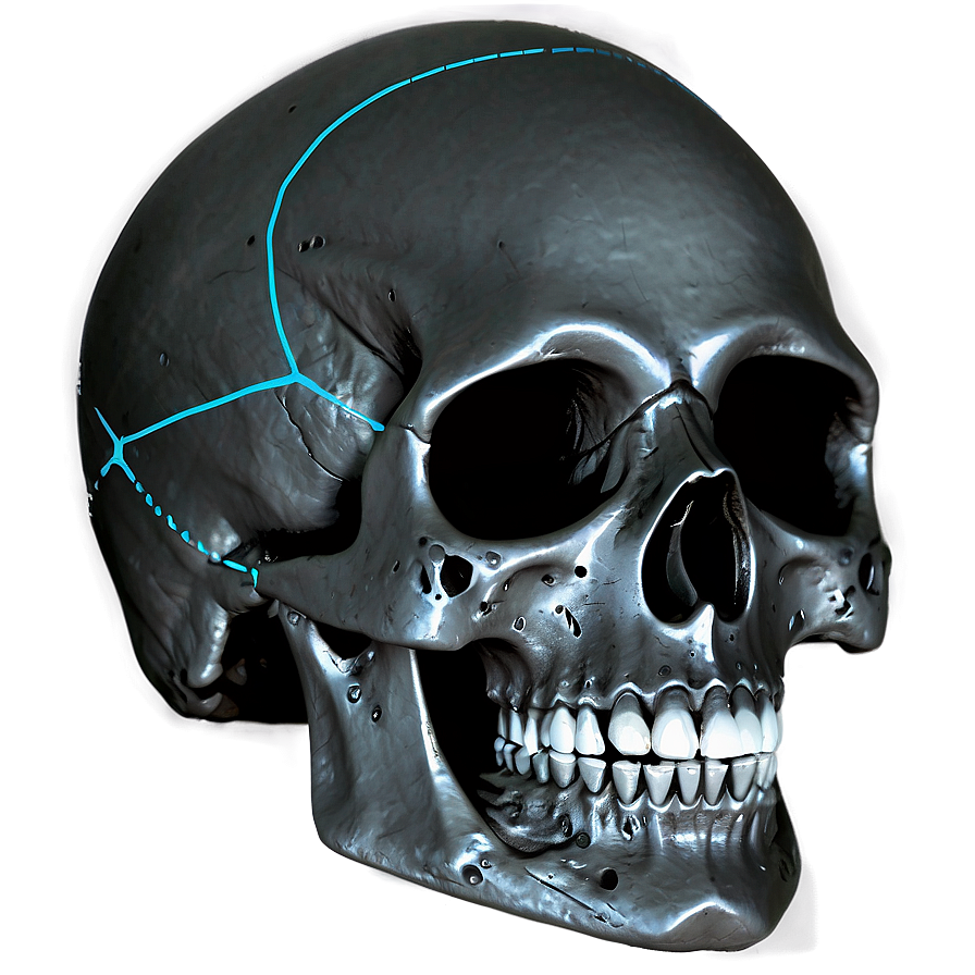 Futuristic Black Skull Png 42