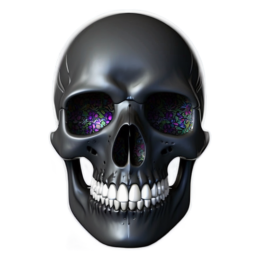 Futuristic Black Skull Png 82