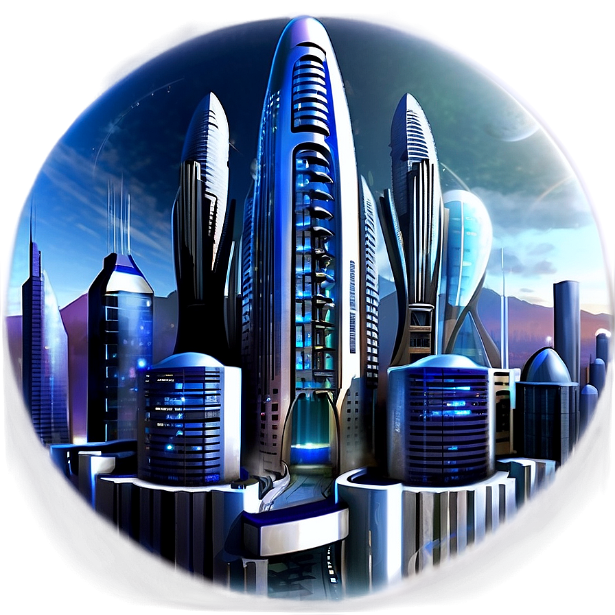 Futuristic City Concept Png 05032024