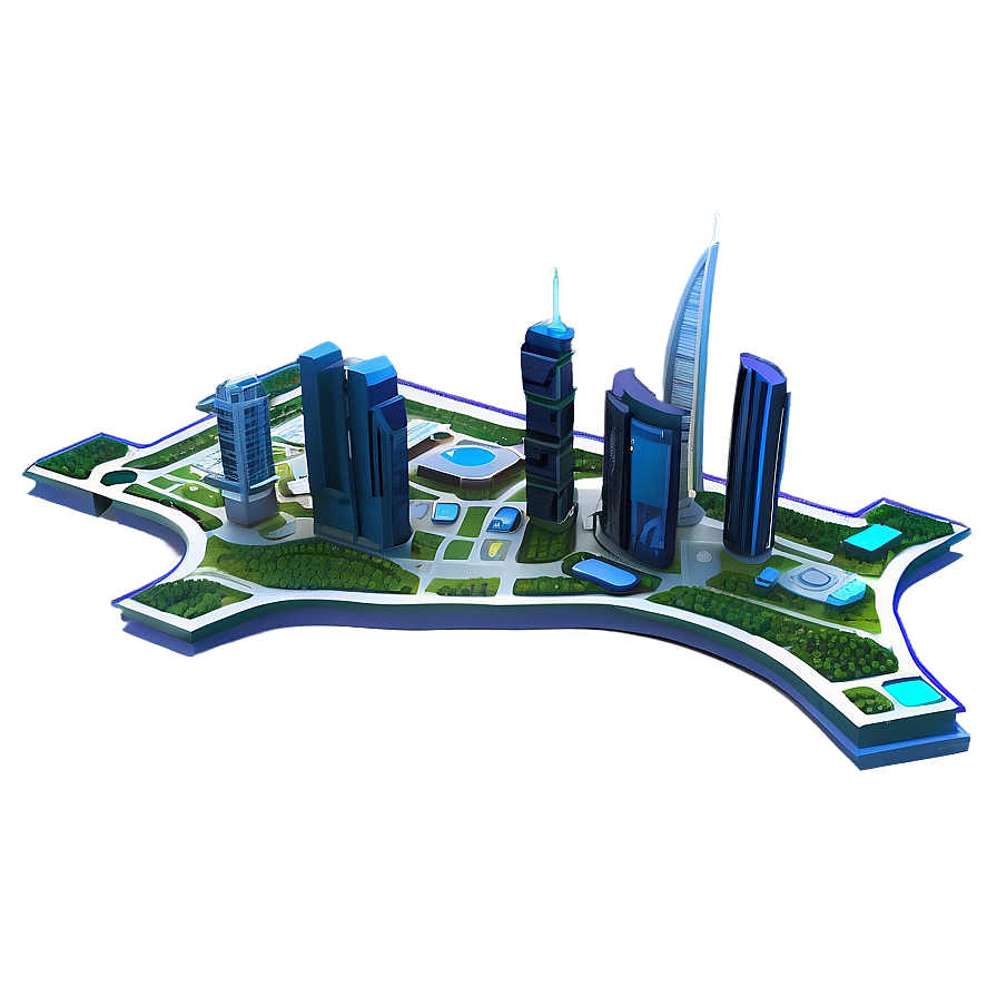 Futuristic City Map Png 06242024