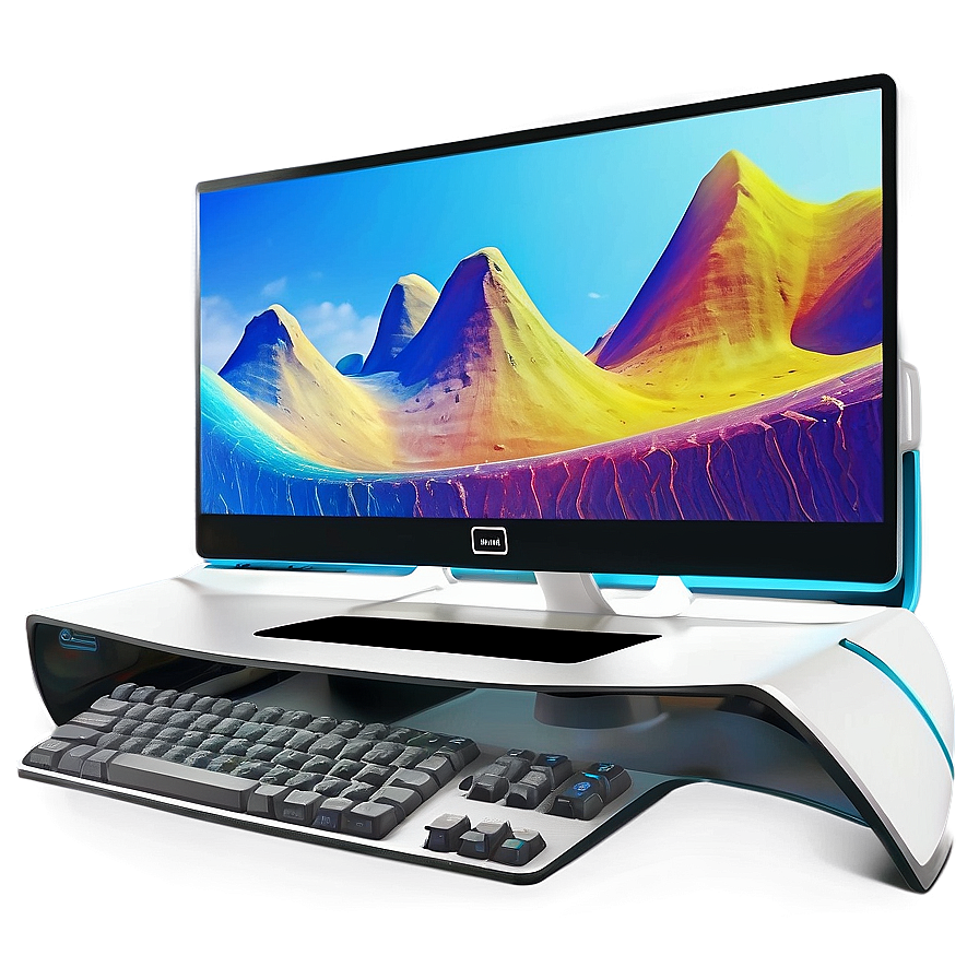 Futuristic Computer Mockup Png 99